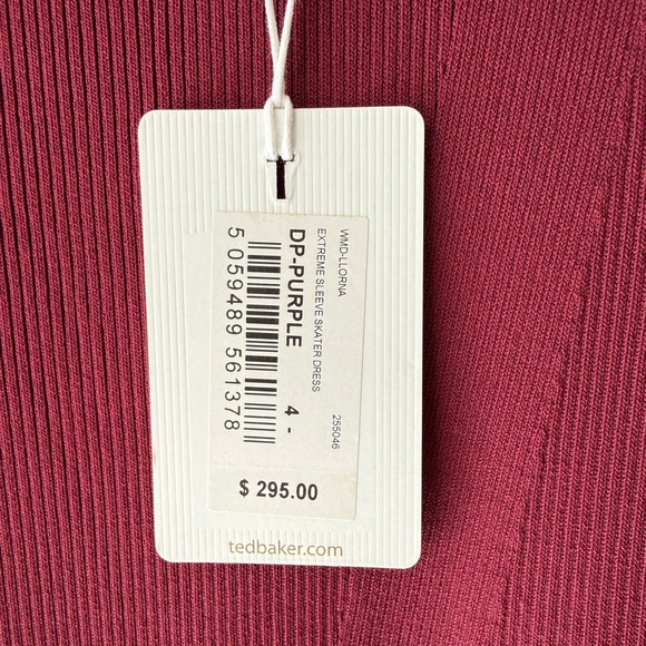 Ted Baker Llorna Skater Dress in Rich Burgundy, L NWT - Picture 4 of 6